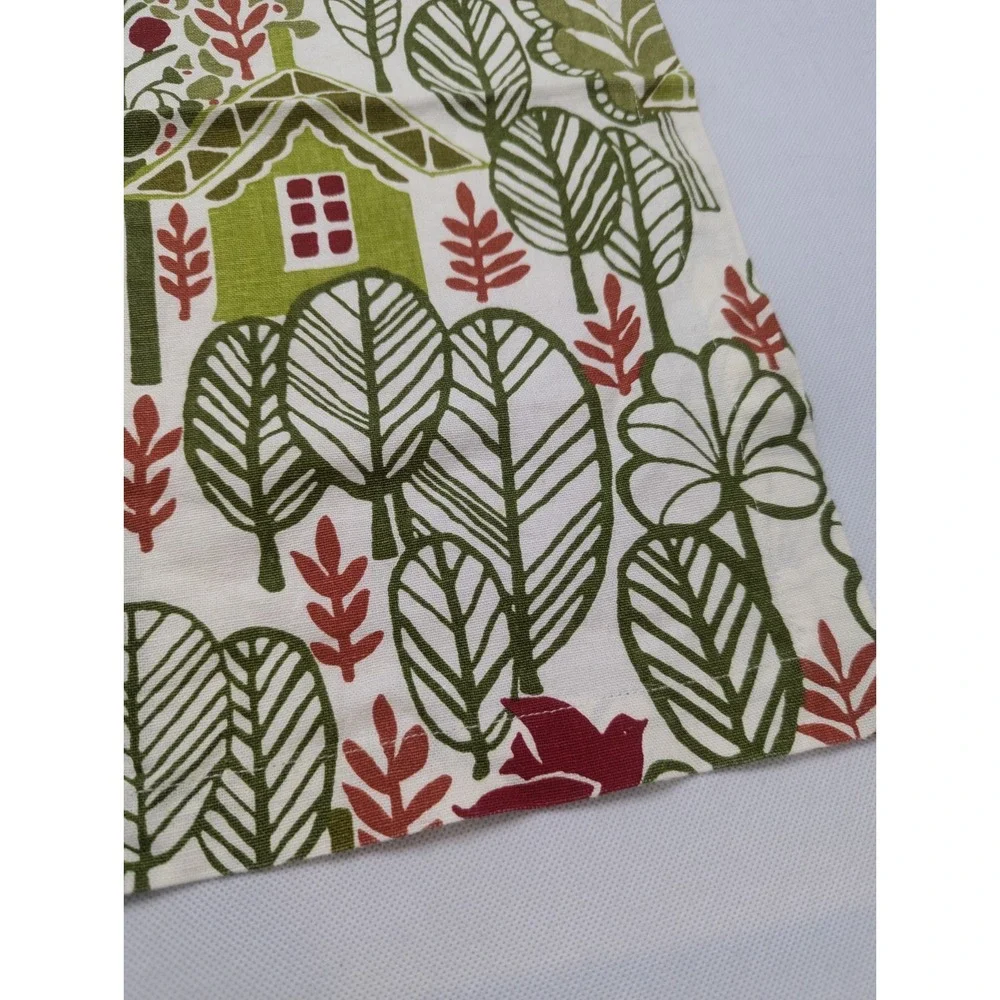 Pottery Barn Replacement Cloth‎ Napkin Red Green Birds Houses 20x20